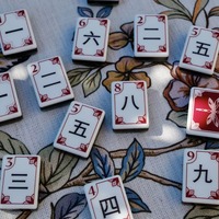 Nouvelles Tuiles de Mahjong Américaines Thème Jardin Monet 3 couches 2026 – Tuiles Vertes Peintes pour l'Art du Jeu