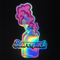 Sachets en Mylar découpés à la forme, étanches à l'odeur, de 3,5 g, 7 g, 14 g, 28 g, pour fleurs séchées, bonbons gélifiés, plastique, forme spéciale, fermeture éclair, emballage alimentaire
