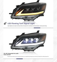 Ensemble de phares LED à trois yeux pour Toyota Camry XV40 09-11 avec lentille de projecteur, feux de jour et clignotants séquentiels