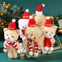 Noël mignon Blush écharpe ours en peluche poupée porte-clés chaîne sac jouet petit arbre de noël décoration suspendu accessoire pendentif cadeau