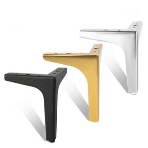 Pieds de <span class=keywords><strong>Table</strong></span> en métal, cadre industriel moderne, pieds de chaise, pieds noirs pour chaise en <span class=keywords><strong>bois</strong></span> <span class=keywords><strong>massif</strong></span> <span class=keywords><strong>noir</strong></span>/or - Product Image 2