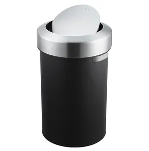 Vendita calda in acciaio inox cestini dei rifiuti hotel shopping mall pattumiera top altalena spazzatura può
