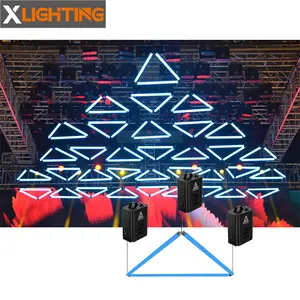 เพดานตกแต่งแสง Dmx มอเตอร์ระบบ RGB 3D Kinetic LED สามเหลี่ยมพิกเซลหลอด