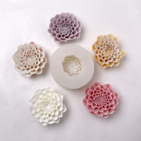 3D-Sonnenblumen-Silikonform für Duftkerzen, Gipsornamentform, Kuchendekorationsform, Schokoladen-Puddingform, Bastelform