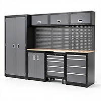 Combiné établi et chariot à outils roulant personnalisable OBM – Système de rangement métallique pour atelier et garage