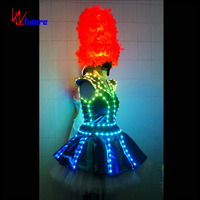 Robe de scène rétro style cirque avec éclairage LED pour bar, boîte de nuit, carnaval, défilé de mode, événement cosplay