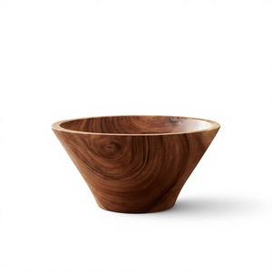 Juego de Tazones para Ensalada Decorativos, Reutilizables, Ligeros, de Madera Ecológica, Diseño Clásico, para Campamento, Regalos, Tazones para Servir en la Mesa, en Stock - Product Image 2