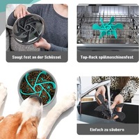 Tapis d'alimentation pour animaux de compagnie en silicone avec ventouse puissante, réglable, pour alimentation lente, anti-étouffement, étanche, pratique, facile à nettoyer, extensible