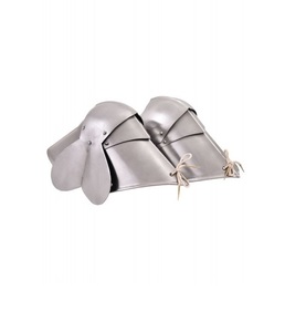 Par de Poleas de Acero Medievales del Siglo XV Hechas a Mano, Armadura de Rodilla de Caballero, Estilo Gótico, Protección para Piernas, Accesorio de Disfraz - Product Image 1