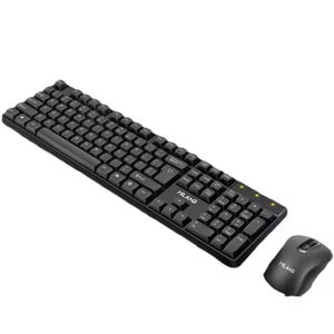 2.4G Wireless Keyboard Mouse Set Black Stylish Full Size Plug and Play for <b>Computer</b> Laptop Desktop - Product Image 1