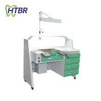 Système d'extraction de poussière pour table de travail de 1,2 m avec lampe loupe, table de technicien, poste de travail de laboratoire dentaire