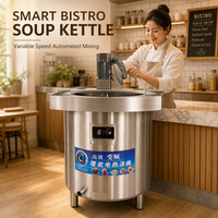 Marmite industrielle à soupe avec agitateur pour bouillon d'os, porridge, congee – Équipement de cuisson commercial en acier inoxydable