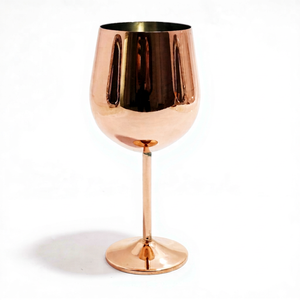 Ensemble de 4 verres à vin martelés élégants |   Gobelets à vin rouge et blanc en acier inoxydable de qualité supérieure avec texture artisanale fabriqués en Inde - Product Image 1