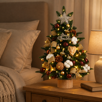 Fabrik-Großhandel Künstlicher Mini-Weihnachtsbaum 45/60CM, DIY Tischbaum, Kleine Desktop-Ornamente für Heim-Fenster Feiertagsdekoration