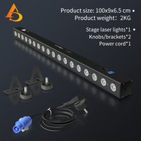 AICPOSE Mini Barre Lumineuse Murale à Pixels 18 LED 4-en-1 6-en-1 RGBW RGBWA UV à Contrôle Point par Point, Compacte et Linéaire pour Scène, DJ, Discothèque, Fête