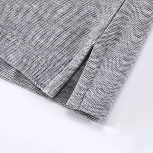 Men's Solid Color Long Sleeve Polo Shirt Cotton Knitted Workwear Custom Embroidery - Product Image 4