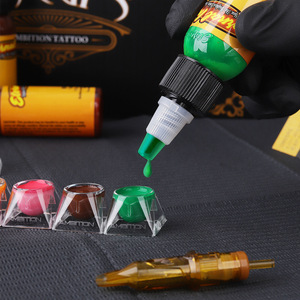 ถ้วยหมึกสักแบบใช้แล้วทิ้ง 240 ชิ้น ฐานมั่นคง พร้อมที่ใส่เข็มสัก - Product Image 1