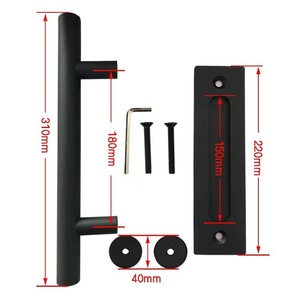 Manijas para Puertas Corredizas de Estilo Americano, de Acero al Carbono, Tubo Redondo, Color Negro, Control Táctil Ambidiestro, 1 Año de Garantía - Product Image 4
