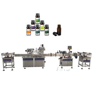 Machine de remplissage entièrement automatique pour liquides et huiles cutanées en bouteilles – Composants essentiels pour l'emballage facile – PLC à engrenages pour huiles essentielles et boissons - Product Image 1