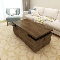 Table basse pliable carrée blanche en bois minimaliste moderne et élégant