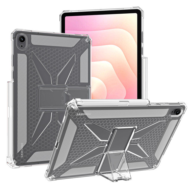For Samsung Tab S11 X730 Tablet Protective Case Folding Stand 11" Pen Slot Heat Dissipation Shockproof Transparent Case