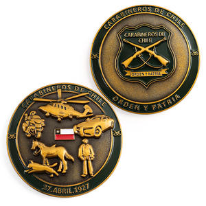 เหรียญที่ระลึกทำจากโลหะสังกะสีผสมจากชิลีทำจากโลหะทองเหลืองเคลือบโลหะเงินและเหรียญที่ท้าทายพร้อมกล่องบรรจุตามสั่ง - Product Image 2