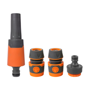 Ensemble de pistolets à eau à pulvérisation directe, connecteur rapide 1/2, pour jardin, maison, lavage de voiture, buse orange et noire - Product Image 1