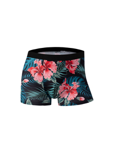4 pièces de caleçons de sport pour hommes, taille mi-haute, à motif animalier, en tricot, confortables, respirants, antibactériens, à séchage rapide - Product Image 5
