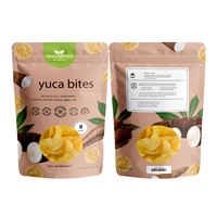 Sachet Doypack Personnalisé Imprimé avec Fermeture Zip Refermable, Sac Alimentaire Anti-Humidité pour Emballage de Chips de Manioc et Snacks