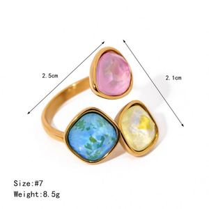 Stainless Steel Lip Open Fashion <b>Ring</b> 18K PVD Plated Metal Personalized Jewelry Attractive Women <b>Finger</b> Accessories - Product Image 5