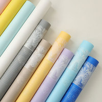 Kertas Pembungkus Bahan OPP Anti Air Motif Kupu-kupu Cellophane Grosir, untuk Kemasan Rangkaian Bunga Buket