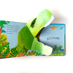 Animaux personnalisés Dionsaurs Livres 3D pour enfants Livres éducatifs pour bébés Impression de livres Pop Up à couverture rigide découpée - Product Image 2