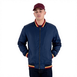 Chaqueta Bomber Cortavientos de Lona con Patrón de Letras Bordadas y Flores para Hombre, Moda Otoñal, Estilo Casual Urbano, Cuello Alto, Hip Hop - Product Image 3