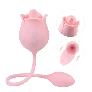 Ooit Eve 2 In 1 Bloem Vorm Roze Rose Vibrators Volwassen Speelgoed Vrouwen Vibrerende Roze Rose Sex Toy Met Tong vibrator Voor Vrouwelijke