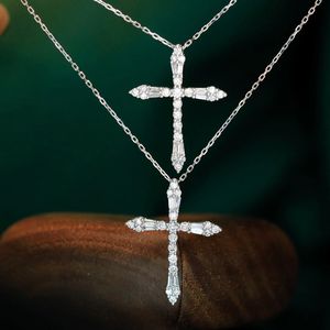 Collar con Cruz de Diamantes Naturales de 0.45ct Xinfly, Oro Real de 18k, Joyería Fina al por Mayor para Uso Diario y Regalos de Navidad, Au750 - Product Image 4