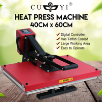 Presse à chaud CUYI 16X 24" (40*60) pour t-shirts, imprimante numérique de sublimation de qualité industrielle pour transfert thermique de vinyle