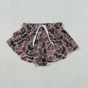 Shorts de sport pour femmes et filles, camouflage marron, assortis mère-fille, shorts de yoga - Product Image 2