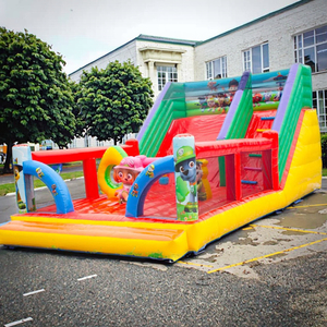 Venta caliente perro de dibujos animados castillo inflable tobogán de agua con Pared de escalada Combo Casa de rebote al por mayor castillo hinchable para niños - Product Image 2