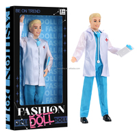 1:6 échelle 31CM peluche poupée enfants garçon poupée carrière rêveur PDG médecin capitaine surfeur explorateur titres vinyle matériel vêtements