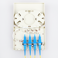 Boîtier de distribution optique mural Aixton FTTH 4 cœurs SC/APC G657A/G652D avec options de longueur de pigtail, blanc