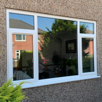 Ventanas de PVC de Doble Acristalamiento con Rejillas y Claraboyas, Modernas, de Vidrio Templado y Vinilo UPVC, Fabricadas por OEM al por Mayor