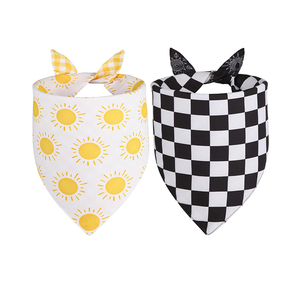 Bandana para Cães com Padrão Duplo Lado em Tecido Premium Durável, Babadores Reversíveis em Triângulo para Filhotes - Product Image 1