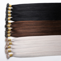 Extensions de cheveux en kératine à micro-anneaux et nano-anneaux, cheveux naturels originaux double drawn blonds européens pour salon de coiffure