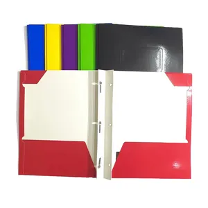 Hot Sale Custom A4 PP Plastic Document Presentation 2 Pocket Reinforced Corners 3 Hole PP Cover Business Paper Tadpole Folder