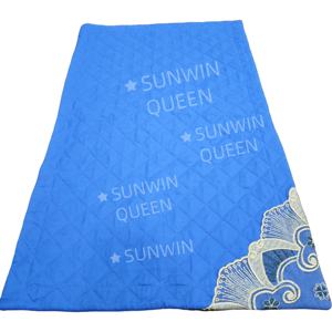 Ensemble jupe de lit 6 pièces de luxe style américain avec rideaux de cantonnière couvre-lit à volants ensemble de couette taies d'oreiller en dentelle pour chambre d'hôtel - Product Image 6