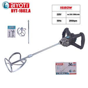 BIYOTI Bétonnière électrique portable industrielle 220V, outil de construction avec moteur à couple élevé de 1680W - Product Image 2