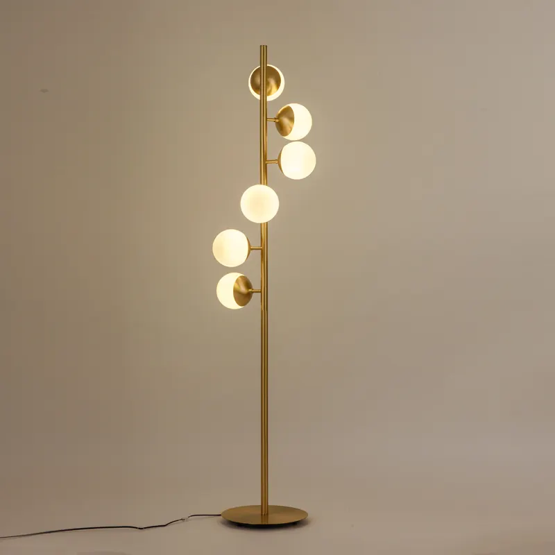 Светодиодная лампа в скандинавском стиле, люстра из латуни для спальни, дивана, украшение для дома, стеклянный абажур