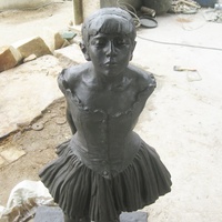 Statue de danse de ballet en laiton pour fille, métal, pouces, célèbre, petite statue en bronze