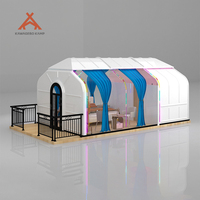 Kawagebo Kamp (KK) 6.2m X 3.9m X 3m Style Cabine 24.18 ㎡   Maison préfabriquée géodésique d'extérieur en polystyrène PC, type Star Room carré