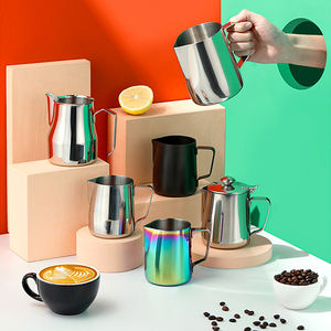 Jarra de Vapor para Leche para <span class=keywords><strong>Latte</strong></span> Art, Venta al por Mayor de Fábrica, 100ml-1500ml, Boca de Águila, Acero Inoxidable, Espumador de Leche, Jarra para Leche - Product Image 2